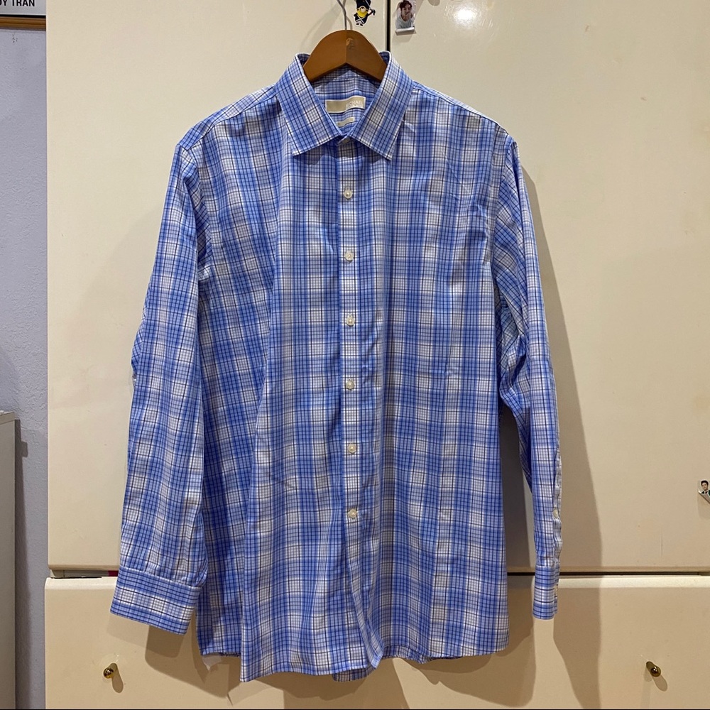 Blue and white pattern Michael kors shirt